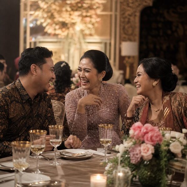 Contoh foto tamu di album pernikahan — momen resepsi 1