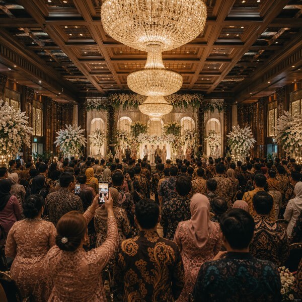 Contoh foto tamu di album pernikahan — momen resepsi 5