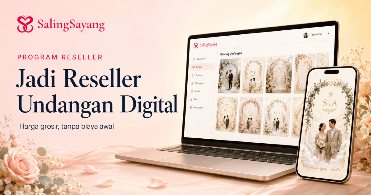 Program reseller undangan digital SalingSayang untuk mengelola template dan klien